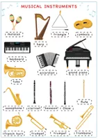Musical Instruments Picture Dictionary Worksheet For Kids / Diccionario ...