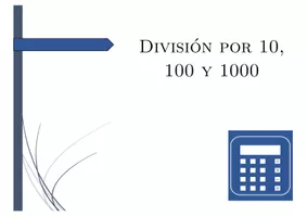 División por 10, 100 y 1000 | matemáticas | 26 columnas - material de ...