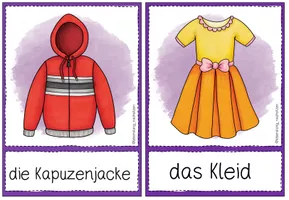 Cartes de mots et d images les v tements allemand Ressource