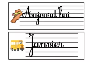 Scrolling Cursive Date Date cursive majuscule - Ressource pédagogique pour ton cours de Français