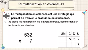 La multiplication en colonnes - Enseignement clé en main - Ressource ...
