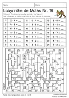 Labyrinthes de Maths: Table de multiplication - Ressource pédagogique ...