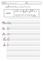 Mercredi Cursive Les jours de la semaine en cursive - Ressource pédagogique pour ton ...