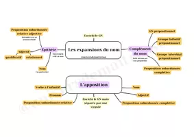 Carte mentale de grammaire sur les expansions du nom - Ressource ...