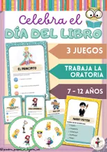 Bild in der Beschreibung des Unterrichtsmaterials Juego día del libro _ ¿Qué personaje soy? von Piedra Papel o Tijera ✂ #1