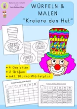 Bild in der Beschreibung des Unterrichtsmaterials Wimpelkette Fasching, Karneval Clowns, zum Ausmalen und Basteln von CoolSchoolMax #1