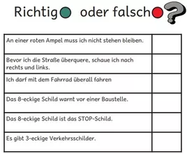 Bild in der Beschreibung des Unterrichtsmaterials Verkehrsschilder, Verkehrszeichen - Arbeitsblattsammlung und Bildkarten zur Verkehrserziehung von abc shop #2