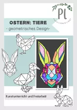 Bild in der Beschreibung des Unterrichtsmaterials Wilde Tiere: Geometrische Figuren für Vertretung im Kunstunterricht von Papillionis #1
