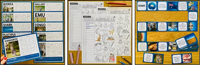 Bild in der Beschreibung des Unterrichtsmaterials AUSTRALIA - ENGLISH BUNDLE von MyTeachingFactory #2