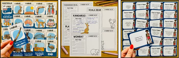 Bild in der Beschreibung des Unterrichtsmaterials AUSTRALIA - ENGLISH BUNDLE von MyTeachingFactory #5