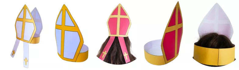 Bild in der Beschreibung des Unterrichtsmaterials Nikolaus Bischof / Bastelvorlage Mitra Bischofshut von Helles Köpfchen #1