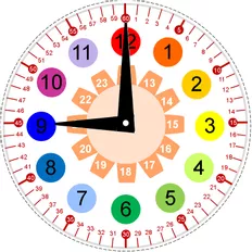 Bild in der Beschreibung des Unterrichtsmaterials OROLOGIO DIDATTICO PER IMPARARE FACILMENTE A LEGGERE L