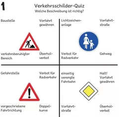Bild in der Beschreibung des Unterrichtsmaterials Verkehrsschilder, Verkehrszeichen - Arbeitsblattsammlung und Bildkarten zur Verkehrserziehung von abc shop #1