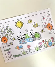 Bild in der Beschreibung des Unterrichtsmaterials Sommer Zuhören und Malen. Hörtext zum Hörverstehen, Hörkompetenz von LernTagebuch #3