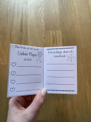 Bild in der Beschreibung des Unterrichtsmaterials Vatertag (Mini-Faltheft) von madamelöwenherz #2