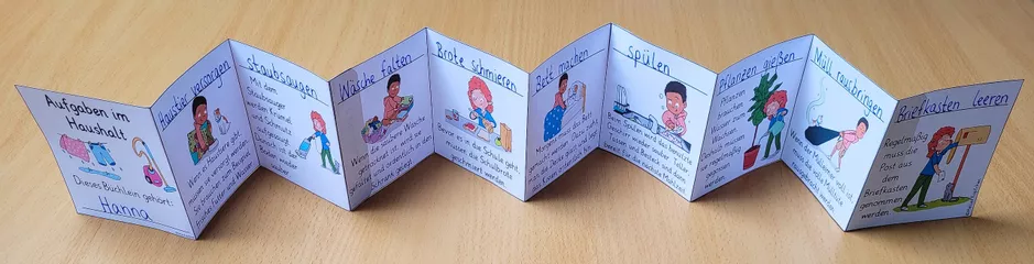 Bild in der Beschreibung des Unterrichtsmaterials Aufgaben zu Hause Klasse 3-6 – FALTHEFT Familiendienste von Helles Köpfchen #1