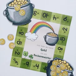 Bild in der Beschreibung des Unterrichtsmaterials Multiplikationsspiel: Topf voll Gold von Teachers Tales #2