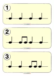 Bild in der Beschreibung des Unterrichtsmaterials Musica 🎶 ritmo ✋🏼 Clap your rhythm 🤚🏼 Tarjetas para grupos von Videolernen #1