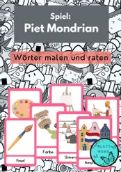 Bild in der Beschreibung des Unterrichtsmaterials 3 Spiele im Fach Kunst: Piet Mondrian von Blattwerk #2