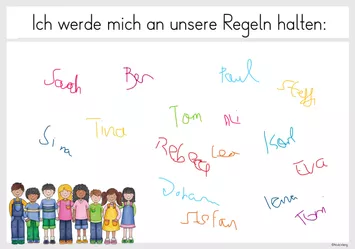 Bild in der Beschreibung des Unterrichtsmaterials Klassenregeln für die Grundschule - Klassenraum (schlicht) von FreuleinBerg #2