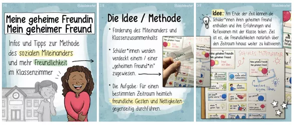 Bild in der Beschreibung des Unterrichtsmaterials Mein geheimer Freund / Meine geheime Freundin - 2 Sets von Doodleteacher #1