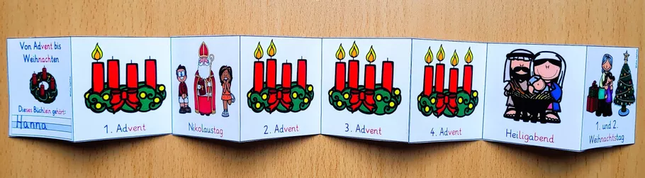 Bild in der Beschreibung des Unterrichtsmaterials Advent bis Weihnachten Klasse 1-2 LEPORELLO von Helles Köpfchen #1