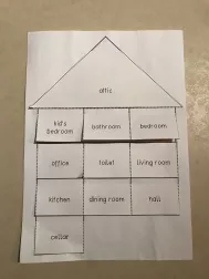 Bild in der Beschreibung des Unterrichtsmaterials Rooms in a house - Flap house von Unterricht mit Herz #1