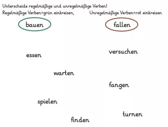 Bild in der Beschreibung des Unterrichtsmaterials Regelmäßige und unregelmäßige Verben - eine Aufgabensammlung von abc shop #1