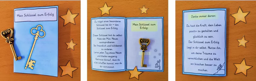 Bild in der Beschreibung des Unterrichtsmaterials Mein Schlüssel zum Erfolg - Mutmacher Motivationssprüche von Helles Köpfchen #1