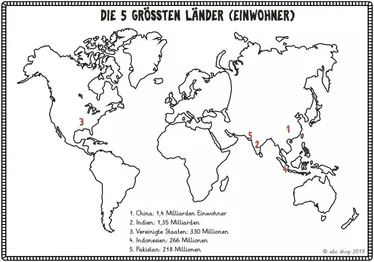 Bild in der Beschreibung des Unterrichtsmaterials Aufgaben zu den Kontinenten: Amerika, Asien, Europa, Afrika, Australien von abc shop #1
