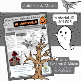 Bild in der Beschreibung des Unterrichtsmaterials Kostenlos Hörverstehen Sankt Martin für Kinder Zuhören und Malen, Hörübung, Hörtext von LernTagebuch #1