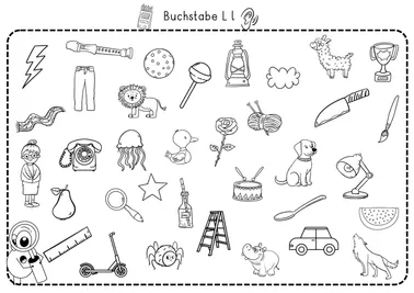 Bild in der Beschreibung des Unterrichtsmaterials Buchstabenheft L, l, Klasse 1. Buchstaben, Phonologische Bewusstheit, erstes Schreiben von LernTagebuch #3