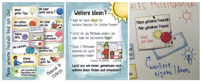 Bild in der Beschreibung des Unterrichtsmaterials Mein geheimer Freund / Meine geheime Freundin - 2 Sets von Doodleteacher #3