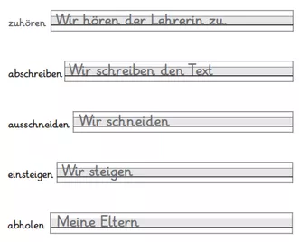 Bild in der Beschreibung des Unterrichtsmaterials Welches Wort stimmt? Sätze vervollständigen (Leseverständnis, Wortarten, DaZ/DaF, Abschreibübungen) von abc shop #3