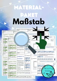 Bild in der Beschreibung des Unterrichtsmaterials Maßstab: Arbeitsblatt zum Vergrößern im Maßstab von Blattwerk #1
