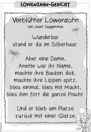 Bild in der Beschreibung des Unterrichtsmaterials Leporello: Verblühter Löwenzahn (Gedicht von Guggenmos) von Janetti #1