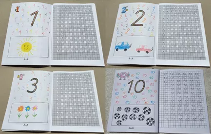 Bild in der Beschreibung des Unterrichtsmaterials Mathematik Klasse 1 - Die ersten Wochen + Zahlenübungsheft von smilematerial #2