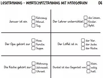 Bild in der Beschreibung des Unterrichtsmaterials Wortschatztraining mit einfachen Leseaufträgen (20 Minuten Lesezeit, DaZ geeignet, 10 ABs) von abc shop #1