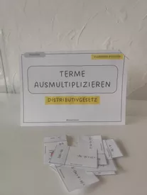 Bild in der Beschreibung des Unterrichtsmaterials Domino - Terme ausmultiplizieren, Distributivgesetz von Lernenlernen #1