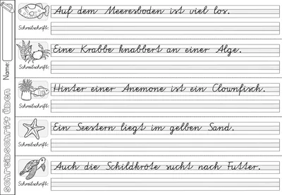 Bild in der Beschreibung des Unterrichtsmaterials Schreibschrift (VA) üben & trainieren mit Knickblättern - inklusive Blankovorlage - Vereinfachte Ausgangsschrift von Odd Bird & Company #1
