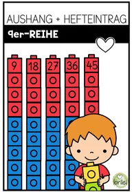 Bild in der Beschreibung des Unterrichtsmaterials 9er-Trick - Kleine Einmaleins - 9er-Reihe von LoriLei #1