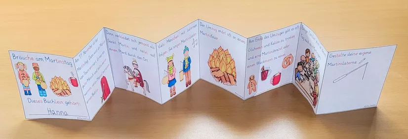Bild in der Beschreibung des Unterrichtsmaterials Sankt Martin Religion Klasse 3-6 Leporello von Helles Köpfchen #1