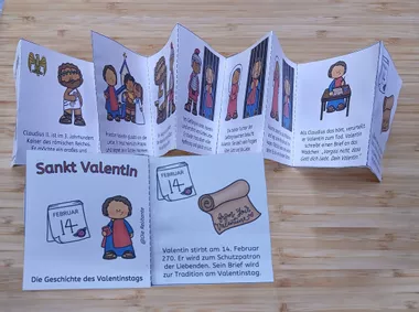 Bild in der Beschreibung des Unterrichtsmaterials Sankt Valentin - Valentinstag - Differenziertes Leporello zur Legende von DieRelitante #1