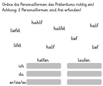 Bild in der Beschreibung des Unterrichtsmaterials Regelmäßige und unregelmäßige Verben - eine Aufgabensammlung von abc shop #3