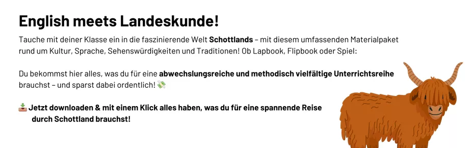 Bild in der Beschreibung des Unterrichtsmaterials Scotland | Sparpaket | Materialpaket Landeskunde Schottland | Lernwerkstatt von ms.doubtfire #3