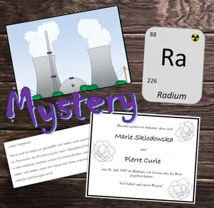 Bild in der Beschreibung des Unterrichtsmaterials Radioaktivität - Marie Curie - Mystery | Chemie/Physik Klasse 9/10 von Dr.Teach #2