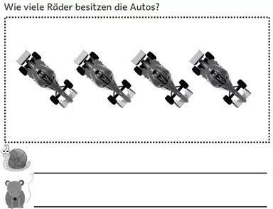 Bild in der Beschreibung des Unterrichtsmaterials Einführung in das Einmaleins - handlungsorientierte Aufgaben (Selbstlernheft) von abc shop #2