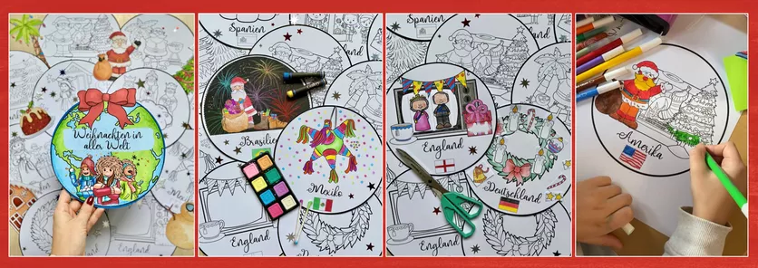 Bild in der Beschreibung des Unterrichtsmaterials Weihnachten in aller Welt | Grundschule Klasse 1 | Materialpaket von Janetti #1