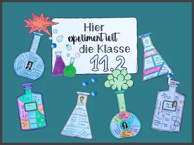 Bild in der Beschreibung des Unterrichtsmaterials Steckbriefe Chemie(-LK) - Fachraum- und Türdeko Chemie von TeachingAdventure #1
