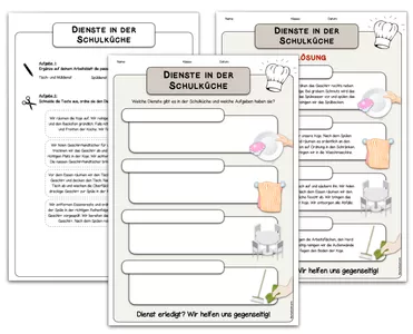 Bild in der Beschreibung des Unterrichtsmaterials Dienste in der Schulküche – Poster, Arbeitsblatt, Anhänger & Dienstplan (Ich- & Wir-Form) von arbeitslehrerin #2